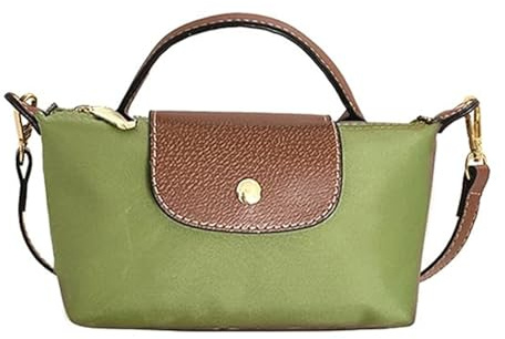 Women's Fashion Colorblock Mini Crossbody Bag, Nylon Handbag with Adjustable Strap, Small Shoulder Bag for Shopping Commuting All Seasons