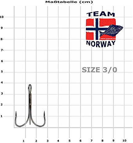 Round Bend Drilling Black Nickel Hakengröße 3/0