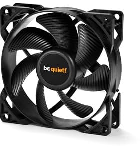 be quiet! Pure Wings 2 92mm ventilador PWM, alta velocidad máxima, baja velocidad mínima, marco del ventilador optimizado, presión de aire excepcionalmente alta, funcionamiento muy silencioso