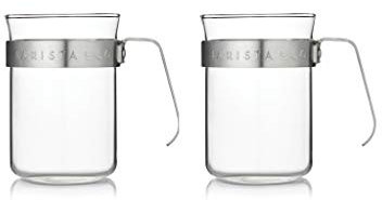 Barista & Co Metall Rahmen Tassen, E-Stahl, Set von 2