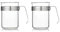 Barista & Co Metall Rahmen Tassen, E-Stahl, Set von 2