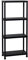 Art Plast T60/4 Scaffale in Polipropilene a 4 Ripiani, Nero, 60x30x133 cm