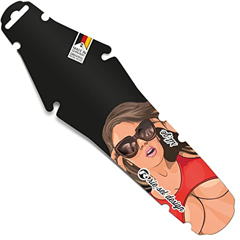 Riesel Design® -rit:ze- Mudguard für den Sattel/Rennrad Schutzblech hinten - einfach installierbares Fahrrad Schutzblech/Hinterrad Steckschutzblech in modernen Designs & für Jede Radgröße-Girl Bella