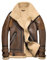 Herren Shearling Jacke Schaffell Jacke Military Lederjacke Bomberjacke B3 B2 A2