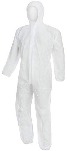 Nitras PP - Chemikalien-Arbeitsoverall mit Kapuze - Weiß - Gr. XL