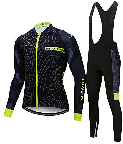 JOGVELO Fahrradbekleidung Set, Radfahren Kleidung Set Thermische Fleece für Herren MTB Fahrrad Bekleidung, XXL