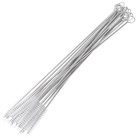 July Summer Gifts Straw Brush Water Cup Brush Cleaner, Stainless Steel 20pcs Baby Milk Feeding Bottle Brush Cleaner Cleaning Brush