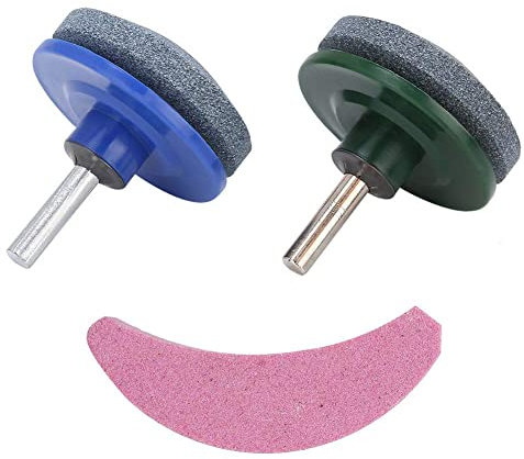 Zerodis 3Pcs/Set Rasenmäher-Messerschärfer, Universal-Rasenmäher-Trimmer-Messerschärfer-Kit Schleifschärfstein Werkzeug Gartenzubehör