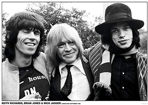 Keith Richards Brian Jones Mick Jagger – 1968 – 59 x 84 cm
