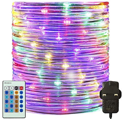 RcStarry 50M/165FT 500 LED Dia 3MM Rope/Wire Lights Multicolor, Dimmable Indoor/Outdoor IP67 Waterproof Fairy Lights Plug in with Remote for Garden, Patio, Deck, Landscape Lighting, Bedroom and More