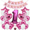 envami® Decorazioni Compleanno 1 anni Bambina Rosa - Kit Palloncini Compleanno 1 anni - Festoni Compleanno Bambina - 1anni Di Compleanno - Palloncini 1 anni Compleanno - Addobbi Compleanno Bambina 1