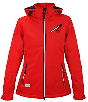 MADSea Damen Softshelljacke Funktionsjacke, Farbe:rot, Größe:42