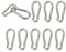 10 Stück Karabinerhaken Clip Karabiner 304 Edelstahl sehr robust M4 3,8 cm Kleiner Schlüsselanhänger für Schlüssel, Schaukel, Camping, Angeln, Hängematte