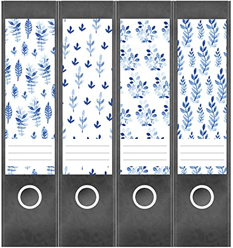 Etiketten für Ordner | Deko 20 Muster Mix | 4 breite Aufkleber für Ordnerrücken | Selbstklebende Design Ordneretiketten Rückenschilder