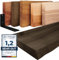 LAMO Manufaktur Wandregal Holz Baumkante | Regal Farbe: Schwarz | mit schwarzem Basic Regalträger | 160 cm