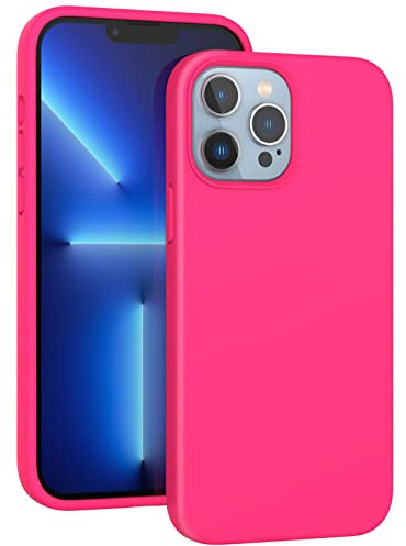 ARSUNOVO Schutzhülle für iPhone 13 Pro für Damen, 15.5 cm (6.1 Zoll), dünne Flüssigsilikon-Hülle, schützende Stoßstange, Gummi-Gel-Abdeckung für iPhone 13 Pro 6.1 Zoll (Hot Pink)