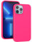 ARSUNOVO Compatibile con iPhone 13 Pro Case 6,1 pollici, [antiurto] [antigraffio] custodia protettiva sottile in silicone liquido bumper gomma gel cover per iPhone 13 Pro 6,1 pollici (rosa acceso)