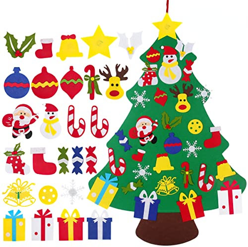 MYHJL DIY Felt Christmas Tree Merry Christmas Decoration for Home 2022 Xmas Gifts Cristmas Tree Ornaments New Year 2023 (02#)