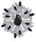 Grande Épingle De Style Vintage En Forme De Fleur En Cristal Simulée Black Sapphire Pour Femmes Pour Mère Plaqué Argent