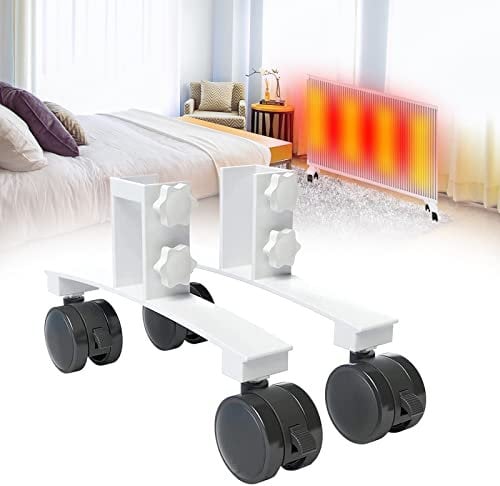 json2xml Coldfighting-Füße für Infrarotstrahler, Heizplatten-Ständerfüße mit Universalrad, tragbarer 2-teiliger Ständer für Heizplatten verschiedener Marken und Modelle, maximal: 1 bis 4 cm