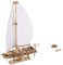 Ugears Ocean Beauty Yacht 3D Puzzle Erwachsene - Segelboot Modellbausatz Erwachsene 3D Holzpuzzle Sciff - Statische Segelyacht Bauset mit weißen Segeln und Ständer Geburtstagsgeschenk - 95 Teile
