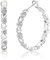 PABBEU S925 Sterling Silver Hoop Earrings Cubic Zirconia Silver Hoops Earrings for Women Hypoallergenic Lightweight Heart Hoop Earring Dainty Silver Hoops Earring for Girls Women 30/40mm