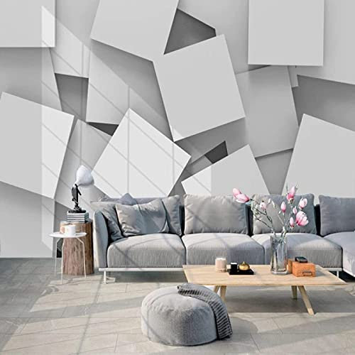 Fototapete 3D Effekt Tapete Würfel Weiß 3D Tapeten Wandbilder Wohnzimmer Schlafzimmer Kinderzimmer Dekoration Wanddeko