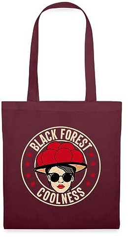 Spreadshirt Schwarzwald Bollenhut Black Forest Coolness Geschenk Stoffbeutel, One size, Burgunderrot