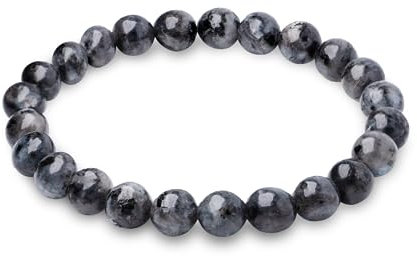 AURSTORE Armband aus Naturstein, 8 mm, Perlenarmband, Edelstein, für Damen und Herren, Stein
