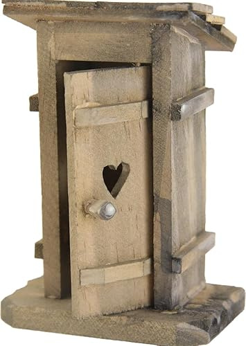 FADEDA Toilettenhäuschen Natur/Höhe:10 cm/handbemalt/detailgetreue Krippen Figuren - Weihnachten Tisch Dekoration Krippe Zubehör
