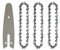Kit 3 Mini catena per Motosega a 4 pollici 4 + 1 Barra di Guida Ricambio per Mini Moto Sega Portatile Elettrica Senza Fili
