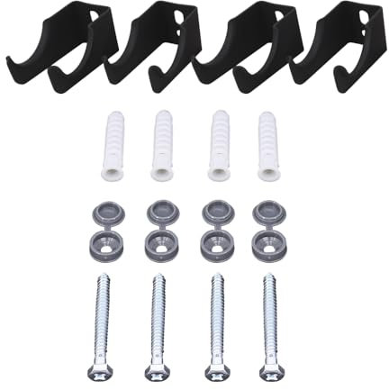 NRG Traditional Double Column Black Radiator Brackets Fitting Kit