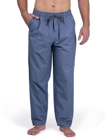 Moonline - Herren Webhose Freizeithose Loungewear aus 100% Baumwolle, Farbe:Navy_Diamond, Größe:50-52