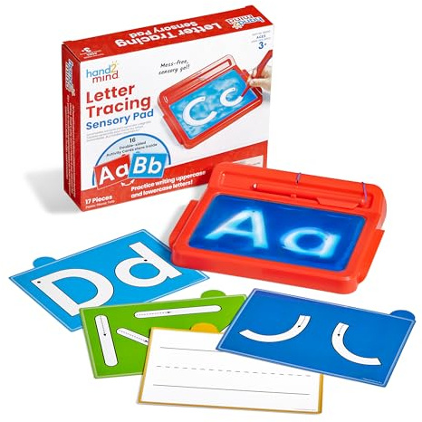 Learning Resources Tablette sensorielle pour Tracer des Lettres, Former des Lettres, Ensemble d'activités d'écriture Manuscrite avec Stylet, de 3 à 5 Ans