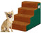 NAMSAN Hundetreppe Katzentreppe 4 Stufen Einfache Montage Haustiertreppe mit Waschbar Plüschbezug Haustierleiter für Sofa/Bett, 53 x 39 x 40CM