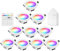 INDARUN 9W Wifi Spot Led Encastrable RGBWC Plafonnier Lampe, Bluetooth éclairage plafond encastré pour exposition, salon, cuisine, ktv, bars (10 Pieces)