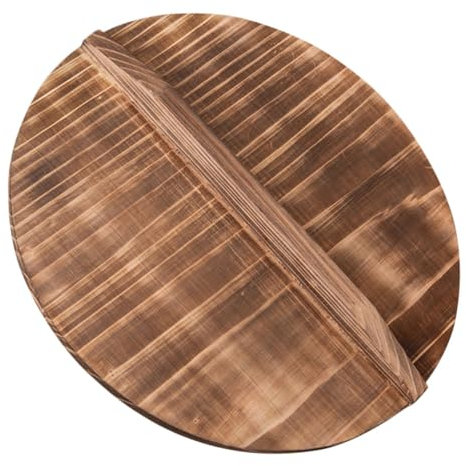 MILISTEN Aparato De Cocina cubierta gruesa para wok cubierta de cocina de leña conejera cubierta de maceta de madera para el hogar tapa de wok de cocina Hazme tapa de olla de madera Carbón