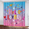 MEVASA Vorhänge Niedlicher Cartoon Bunt Vorhänge Verdunkelung mit Ösen Kurz 3D Polyester Wohnzimmer Kinderzimmer Schlafzimmer Gardinen 234 x 137 BxH