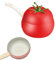 Creative Non-Stick Milk Pan, Tomato Shaped Butter Warmer, Baby Food Supplement Pan Perfect for Boiling Eggs, Warming Milk, Mini Stainless Steel Milk Pot for Induction, Gas and Electric Hobs (Red)