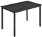 VASAGLE Esstisch, Küchentisch, 70 x 110 x 77 cm, Esszimmertisch für 4 Personen, Tisch Wohnzimmer, Schreibtisch, für Esszimmer, Küche, Industrie-Design, ebenholzschwarz-Mattschwarz KDT081B02
