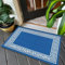 Fit Even Greeky Door Mat – Non-Slip Washable Doormat, Heavy Duty Welcome Dirt Trapper, Water Absorbent Floor Mat for Indoor/Outdoor Use, Front Entrance, and Kitchen (Blue & Cream, 40x60 cm)
