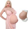 ROANYER Silicone Ventre de Femme Enceinte Réaliste Jumeaux Faux Ventre de bébé Fausse Grossesse 5-9 Mois Film Cosplay Costumes (L-Ivorie)