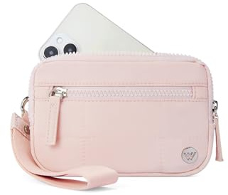 WESTBRONCO Wristlet Wallets for Women – RFID Blocking Quilted Nylon Phone Wallet Clutch, Zip Around Card Holder Purse for Travel & Everyday Use