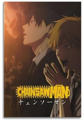 NUSLNG Anime Chainsaw Man Poster Decorative Canvas Poster Wall Art Decor Living Modern Family Bedroom Decoration Posters 12x18inch(30x45cm) Unframe-style