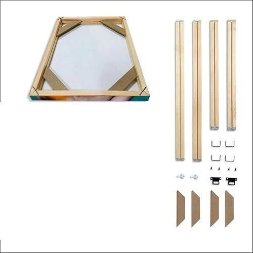 JHJRYGKI BilderrahmenDIY Massivholz-Malrahmen Bilderrahmen Holz Anpassbar, 50x70 60x80 60x100 CM-Höhe 75cm-Breite 55cm