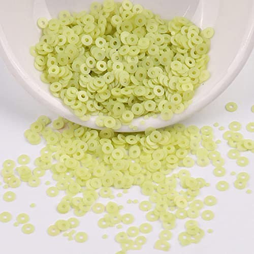 Anevous 8000 Stück Pailletten Basteln, Lose Glänzende Pailletten, Glitzer Pailletten zum Aufnähen Auffädeln für DIY Nähen Kunsthandwerk Herstellung, Hochzeit Dekorative,Gelb 2mm