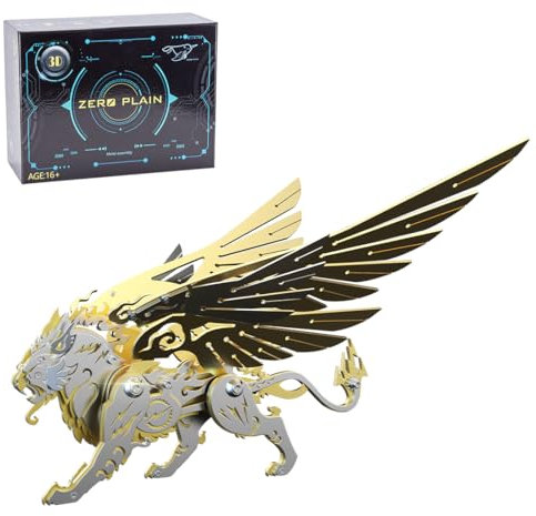 CreativeBlocker 3D Metall Puzzle-DIY Tiger 3D Modell Bausätze Erwachsene, Fabelwesen Figuren Metallbaukasten Bastelset Modellbau, Steampunk Deko, Geschenk für Weihnachten Geburtstag (116PCS)
