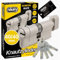 GERCAR Pro+ DIY MIX Schließanlage Gleichschließende Knaufzylinder mit N+G Funktion, 40/40, 80 mm – Schließzylinder kombinierbar nach Wunsch, Zylinderschloss A:40 B:40 / Knauf
