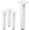 ML-Design Lot de 4 Pieds de Table I-Design 30 cm, Blanc Brillant, en Acier Laqué, Carré, Profil 4x4 cm, Pieds de Meuble Réglables en Hauteur 1-4 cm, Pieds de Support pour Tables Basses, Bancs, Buffets