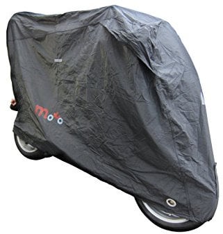 AQUALUX PLUS MOTORCYCLE WATERPROOF DUST PROOF COVER WITH UV PROTECTION ANTI SCRATCH ELASTIC BASE WITH LOCK HOLES OUTDOOR PROTECTION (Black,XL)